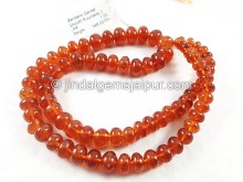 Mandarin Garnet Smooth Roundelle Shape Beads