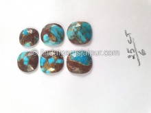 Copper Lava Mohave Turquoise Rose Cut Slices