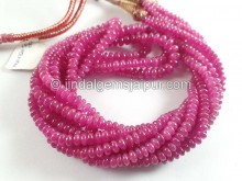 Ruby Smooth Roundelle Beads -- RBY66