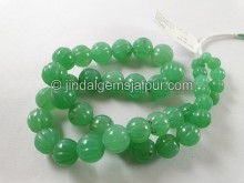 Chrysoprase Carved Pumpkin Beads -- CRPA76