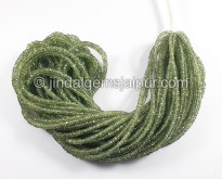 Green Sapphire Faceted Tyre Shape Beads