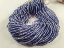 Tanzanite Shaded Faceted Roundelle Beads --  TZA133