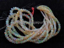 Canary Yellow Ethiopian Opal Far Faceted Roundelle Beads