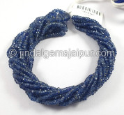 Blue Sapphire Faceted Roundelle Shape Beads