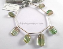Bi Color Tourmaline Smooth Nugget Beads -- TOWT41 Bi Color Tourmaline Smooth Nugget Beads -- TOWT41