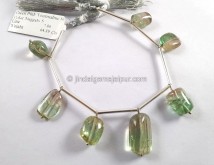 Bi Color Tourmaline Smooth Nugget Beads