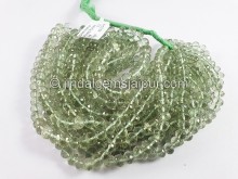Green Amethyst Faceted Roundelle Shape Beads