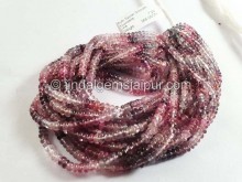 Multi Spinel Smooth Roundelle Shape Beads