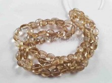 Champagne Citrine Faceted Oval Beads