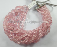 Pink Morganite Smooth Oval Shape Beads