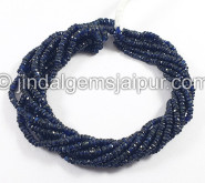 Blue Sapphire Faceted Roundelle Shape Beads