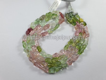 Pastel Tourmaline Mughal Cut Nuggets Shape Beads Pastel Tourmaline Mughal Cut Nuggets Shape Beads