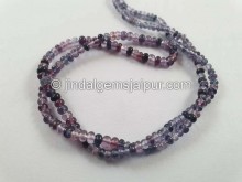 Multi Blue Spinel Smooth Roundelle Beads
