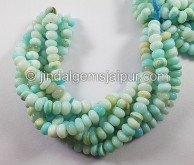 Multi Opal Smooth Roundelle Shape Beads