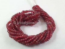 Red Spinel Faceted Roundelle Beads  -- RDSP11