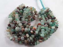 Aqua Chalcedony Smooth Roundelle Beads