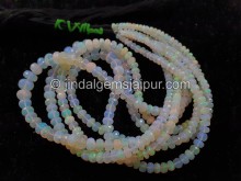 White Ethiopian Opal Far Faceted Roundelle Beads White Ethiopian Opal Far Faceted Roundelle Beads