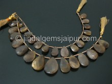 Golden Feldspar Far Faceted Pear Shape Beads