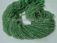 Green Quartz Faceted Roundelle