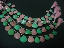 Multi Stone Faceted Heart Shape Beads
