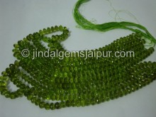 Olive Peridot Far Micro Cut Roundelle Shape Beads