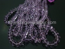 Pink Amethyst Plain Roundelle Beads