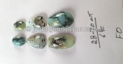 Blue Opal Peru Rose Cut Slices