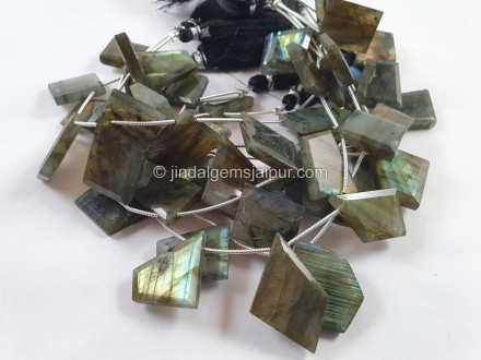 Labradorite Faceted Flat Table Cut Fancy Beads Labradorite Faceted Flat Table Cut Fancy Beads