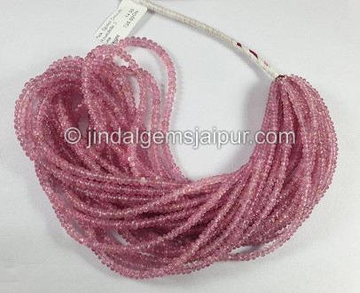 Pink Spinel Smooth Roundelle Shape Beads