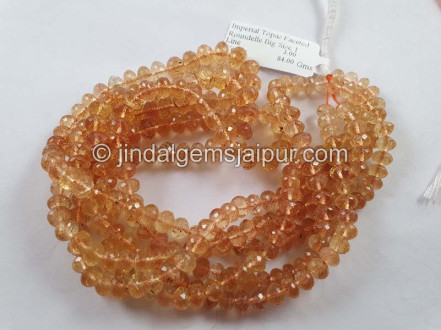 Imperial Topaz Far Faceted Roundelle Beads