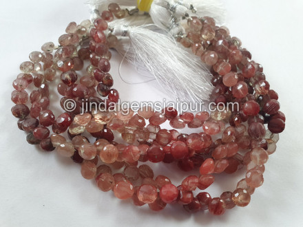 Andesine Labradorite Faceted Onion Beads