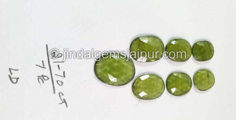 Vesuvianite Rose Cut Slices Vesuvianite Rose Cut Slices