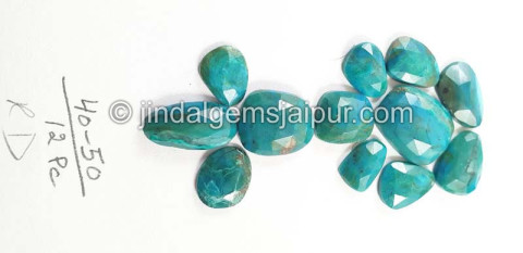 Blue Opalina Rose Cut Slices