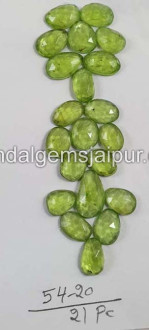 Peridot Rose Cut Slices