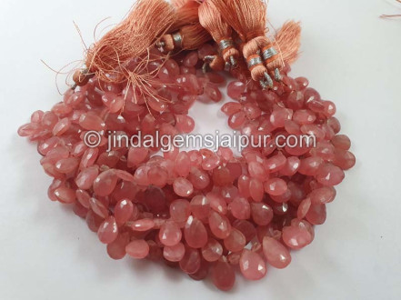 Rhodochrosite Faceted Pear Shape Beads Rhodochrosite Faceted Pear Shape Beads