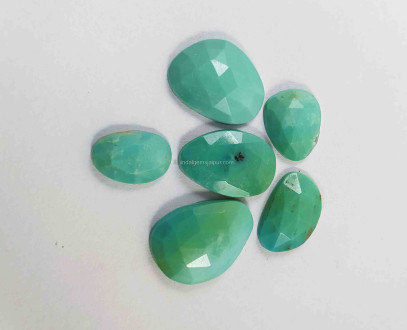 Turquoise Rose cut Slices