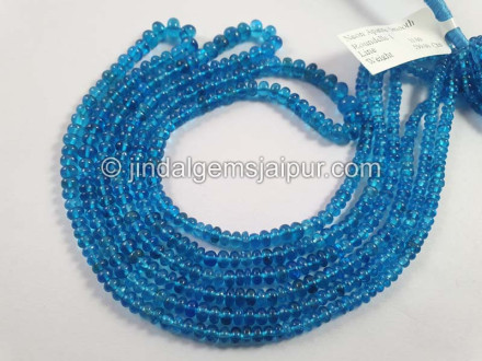 Neon Apatite Smooth Roundelle Beads