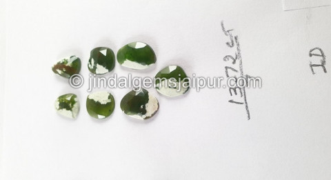 Chrome Chalcedony Rose Cut Slices Chrome Chalcedony Rose Cut Slices