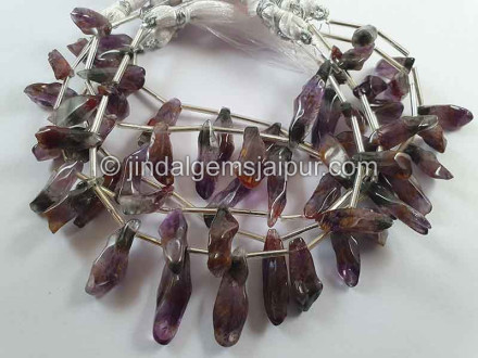 Amethyst Cacoxenite Smooth Irregular Beads Amethyst Cacoxenite Smooth Irregular Beads