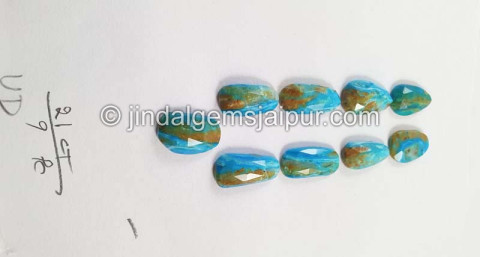 Blue Opalina Rose Cut Slices