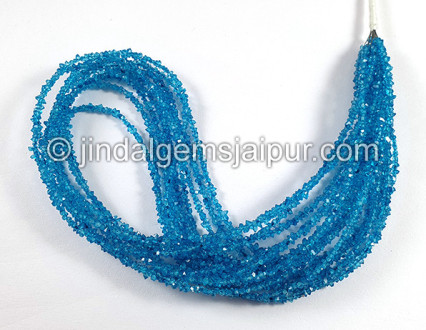 Neon Blue Double Terminated Diamond Quartz Beads