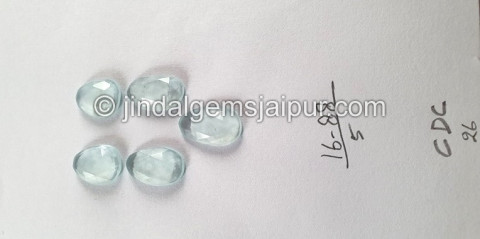 Milky Aquamarine Rose Cut Slices Milky Aquamarine Rose Cut Slices