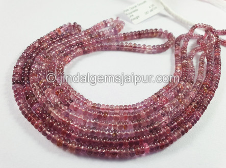 Pink Purple Spinel Smooth Roundelle Shape Beads Pink Purple Spinel Smooth Roundelle Shape Beads