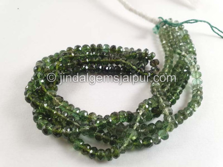 Green Tourmaline Faceted Roundelle Beads Green Tourmaline Faceted Roundelle Beads