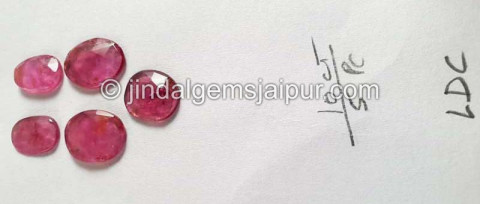 Rubelite Rose Cut Slices