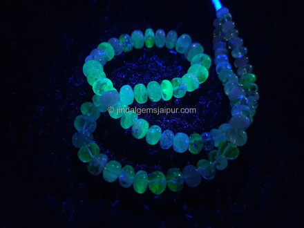 Hyalite Opal Smooth Roundelle Beads