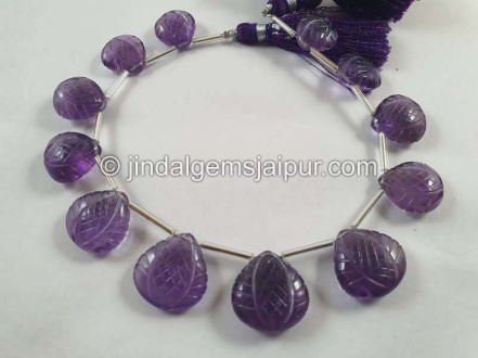Amethyst Big Carved Crown Heart Beads Amethyst Big Carved Crown Heart Beads