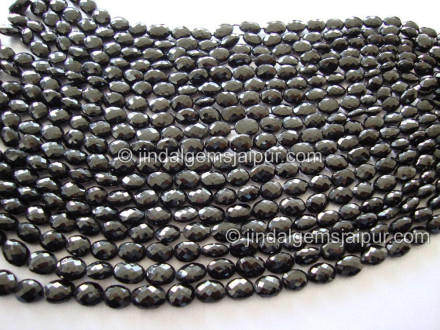 Black Spinel Faceted Oval Shape Beads Black Spinel Faceted Oval Shape Beads