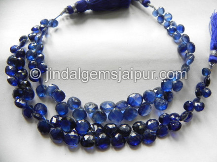 Kyanite Faceted Heart Shape Beads