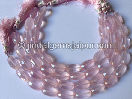 Rose Quartz Faceted Oval Shape Beads Rose Quartz Faceted Oval Shape Beads